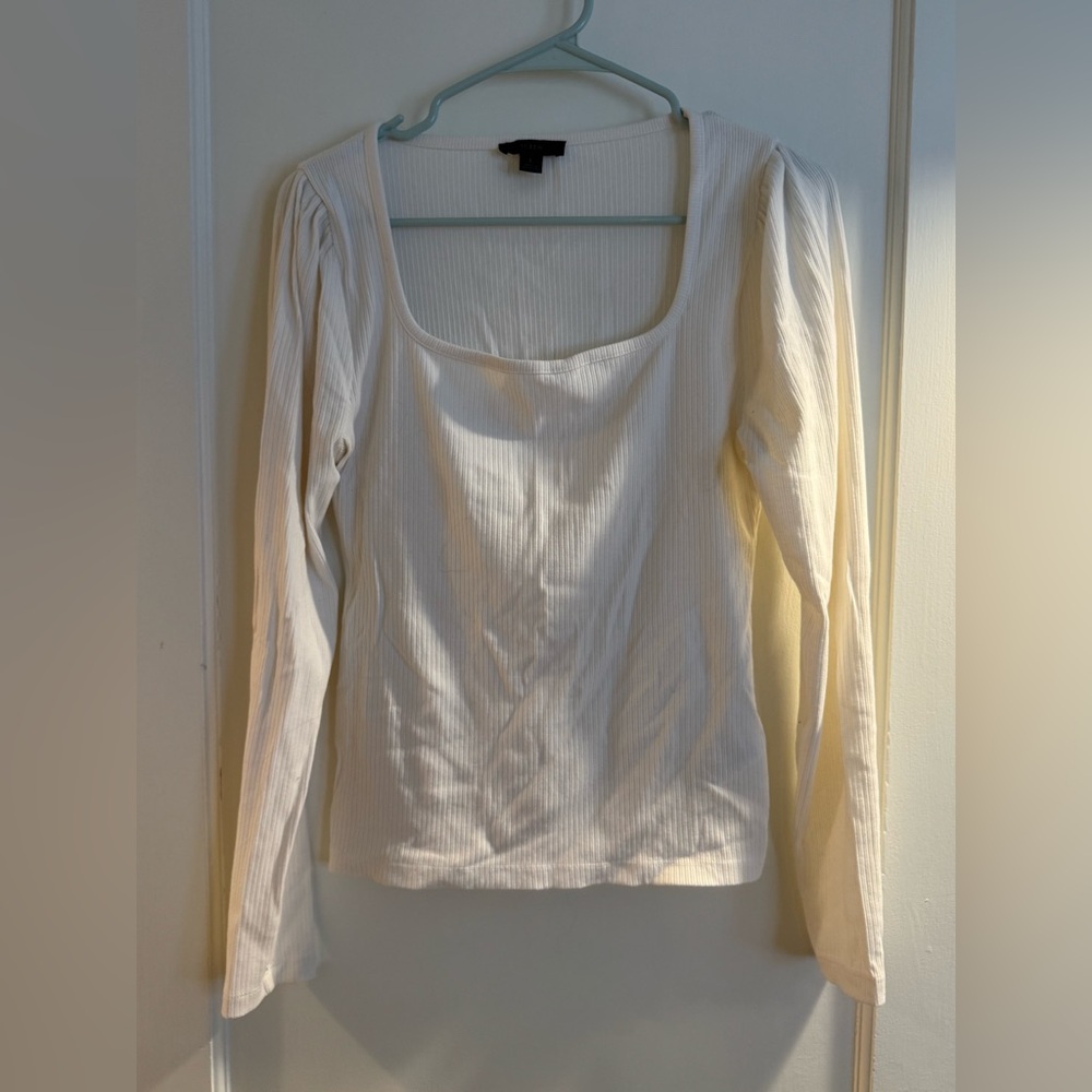 J. Crew Cream Long Sleeve Top
